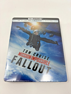 Mission Impossible Fallout Steelbook (4K UHD+Blu-ray+Digital) Sealed NEW