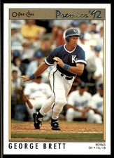 George Brett 1992 O-Pee-Chee Premier #114 Royals MLB READ FREE SHIP AutographDen