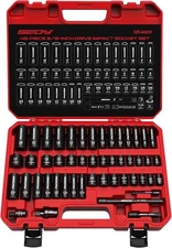 3/8" Drive 49-Pc Impact Socket Set SAE/Metric w/Extensions & Universal Joint