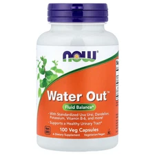 Now Foods Water Out Fluid Balance 100 Veggie Caps GMP Quality Assured, Vegan,