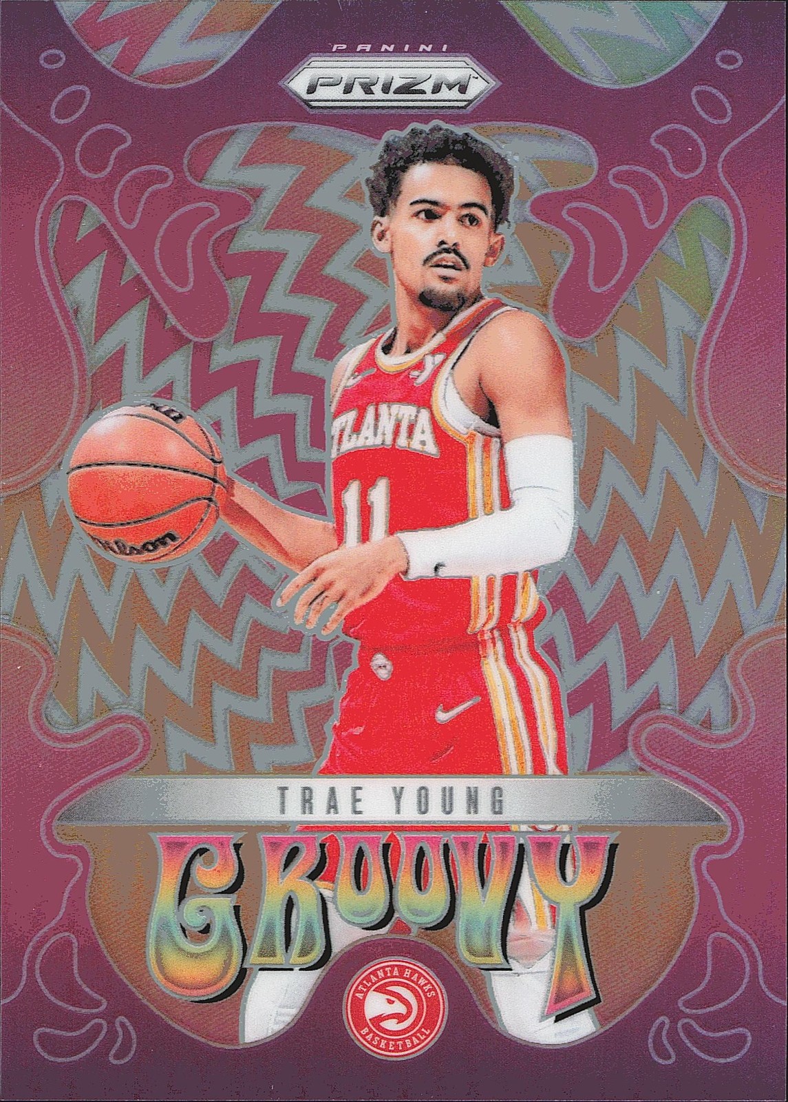 2024-25 Panini Prizm #12 Trae Young Groovy