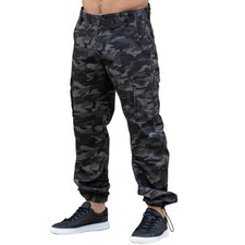 Kruze Mens Military Combat Work Trousers Camouflage Cargo Camo Army Casual Pants