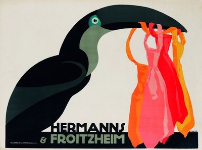 Julius Klinger Hermanns Froitzheim Toucan Vintage Art Deco Poster Print Wall Art