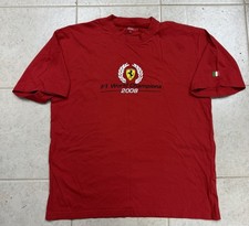 Vintage FERRARI Racing Men L Red F1 Grand Prix 2008 Tour T-Shirt