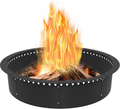 Outdoor Smokeless Fire Pit Ring Liner 40-Inch Outer/36-Inch Inner Diameter, Heav