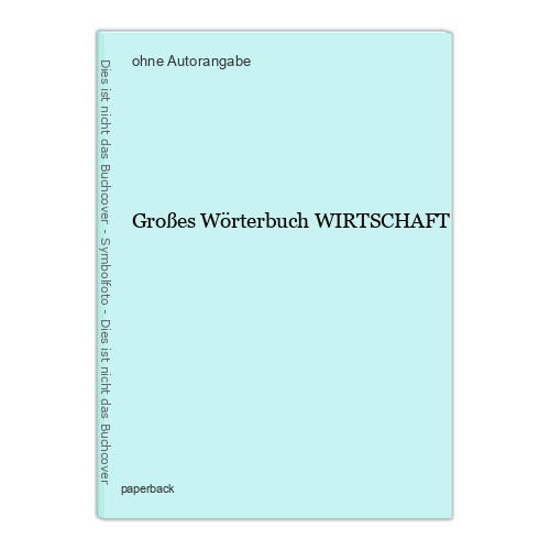Großes Wörterbuch WIRTSCHAFT - Foto 1 di 1