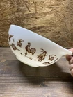 Vintage Pyrex Early American Cinderella Mixing Bowl 2.5 Quart Brown On White 443