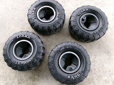 4 Vintage Tonka MR-970 Tires Removable Wheel 1970's Parts