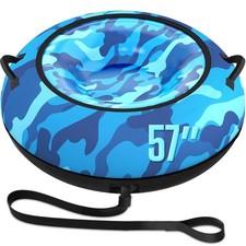Heavy Duty Snow Tube, 600D Oxford Cover, Inflatable Winter Sled, Cold-Resistant