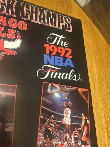 Chicago Bulls BACK-TO-BACK NBA CHAMPS 1992 Original 16x20 POSTER Michael Jordan+ - Picture 6 of 6