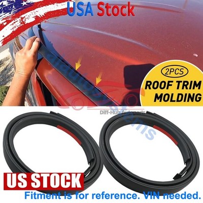 2PCS Roof-drip Molding Right & Left Side For 2007-2020 Toyota  Tundra Double Cab