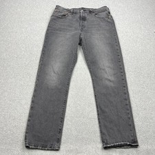 Levis 501 Premium Jeans Mens 32x30 Dark Gray Wash Straight Leg Button Fly Denim