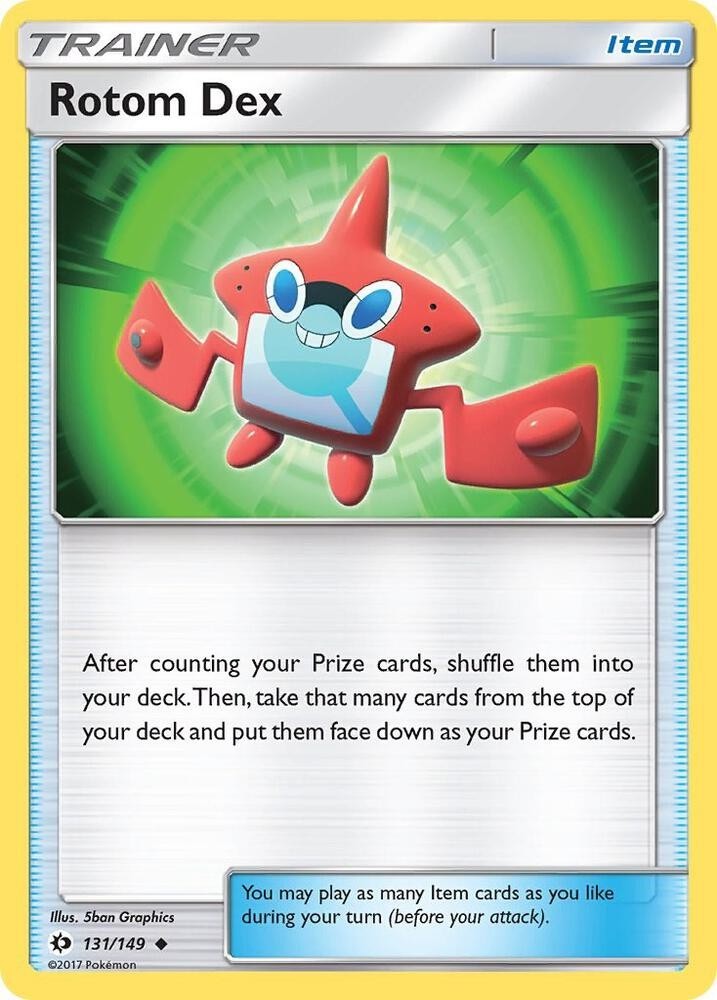 Rotom Dex 131/149 Uncommon 2017 Sun & Moon Pokemon Moderately Played