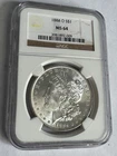 1884-O Morgan Silver Dollar MS64 NGC #009