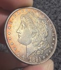 1885 Morgan Silver Dollar Red Natural Toning Coin See Video — photo 1