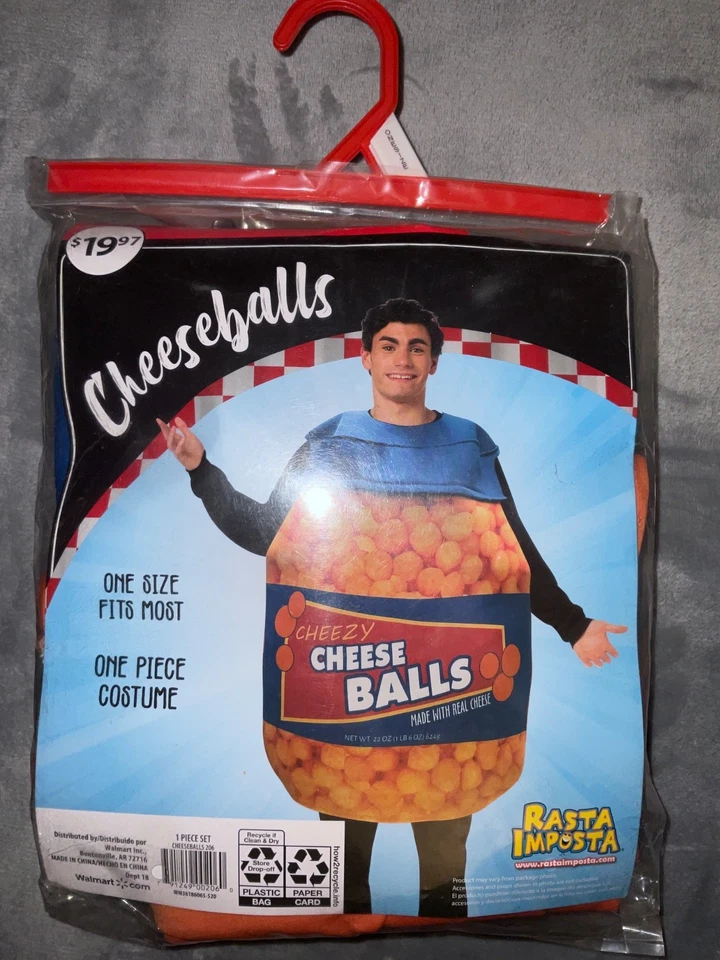 Fantasia engraçada Rasta Imposta Cheeseballs adulto tamanho único N1 - Imagem 2 de 3