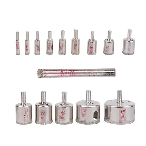 15 Pcs Drill Bits for Ceramic Tile Glass Drilling Coated - Picture 7 of 11