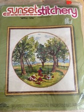 Sunset Stitchery Apple Time by Beth Rienstra Fits 12" x 12" Frame 2731 New