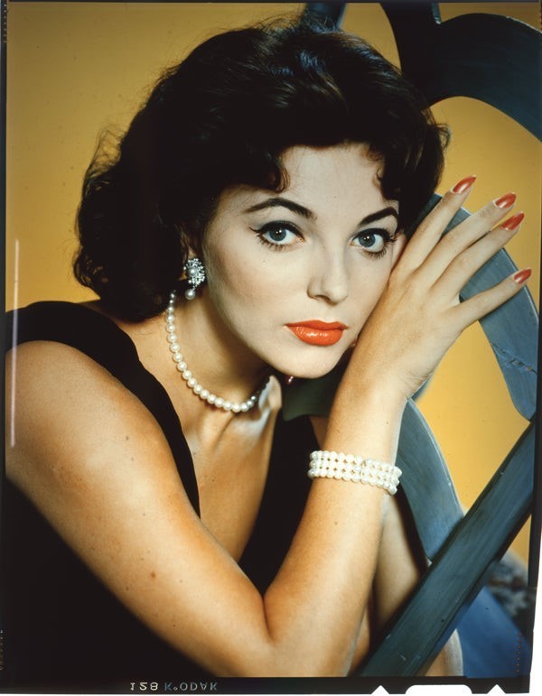 Joan Collins Original 4x5 Transparency 1950's Publicity Glamour Photo Shoot