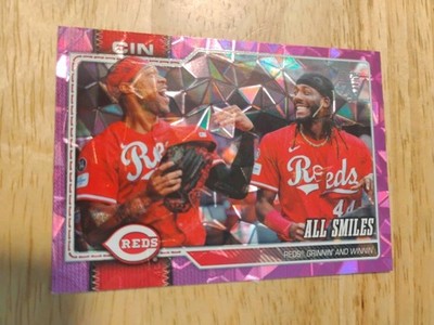 2026 Topps Series 2 ALL SMILES Pink Diamanté Foil #553 REDS Elly De La Cruz