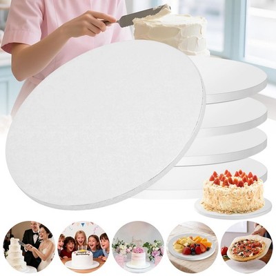 5 Stück Tortenunterlage Weiß Cake Board Tortenplatte Pappe Wiederverwendbare