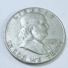 1963 D Franklin Silver Half Dollar-90%  Silver- Circulated Coin #7779