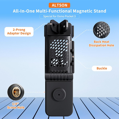 Mapille Supporto Magnetico Per DJI Osmo Pocket 3, Regolabile A