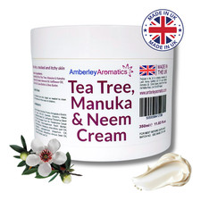 Tea Tree, Manuka & Neem Cream 350ml - Dry Cracked Itchy Skin Fungal Infections