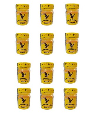 Aboniki Balsam lindert Schmerzen, Schmerzen, Rückenschmerzen, Erkältungen -25g- (12er Pack)