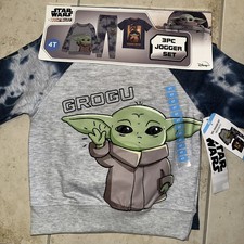 Star Wars Mandalorian 4T 3PC jogger set Disney