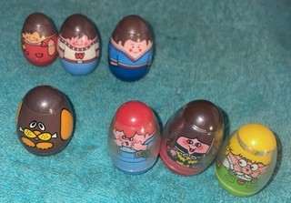 7 MEGA RARE VINTAGE 1970S Hasbro Weebles Scared Girl Boy Dog & More LOOK