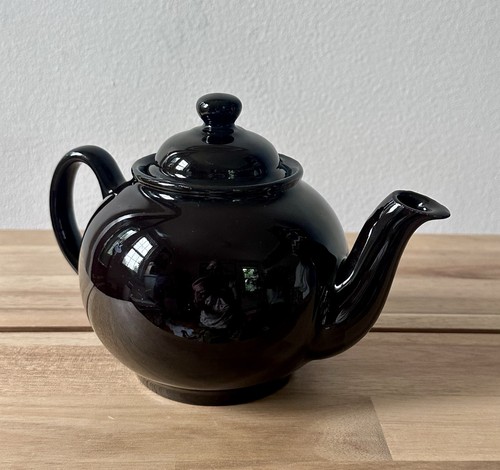 Vintage Original Cauldon England Brown Stoneware Teapot with Lid 16oz