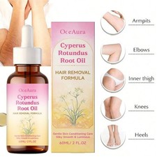 60ml Cyperus Rotundus Oil for Hair Removal Reducing Body Hair Growth Body Care