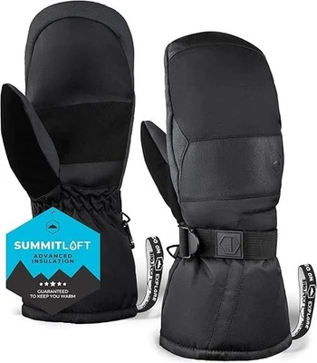 TOUGH OUTDOORS Winter Ski Mittens Men & Women - Adult Snow Mitts for Cold Weather - Waterproof
