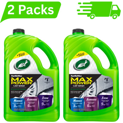 Turtle Wax 50597 Max-Power 3 Levels of Cleaning Car Wash, 100 oz - 2 Pack