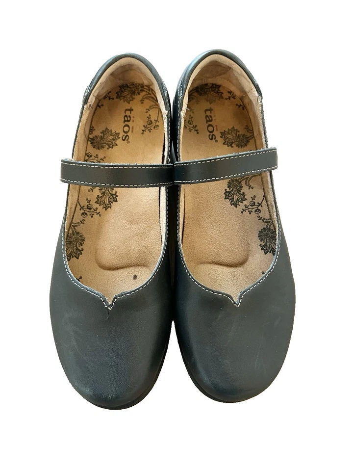 Zapato Taos Chorus Azul Marino Cómodo Cuero Mary Jane Tirantes Mujer’s Talla 8 Foto 4 de 4