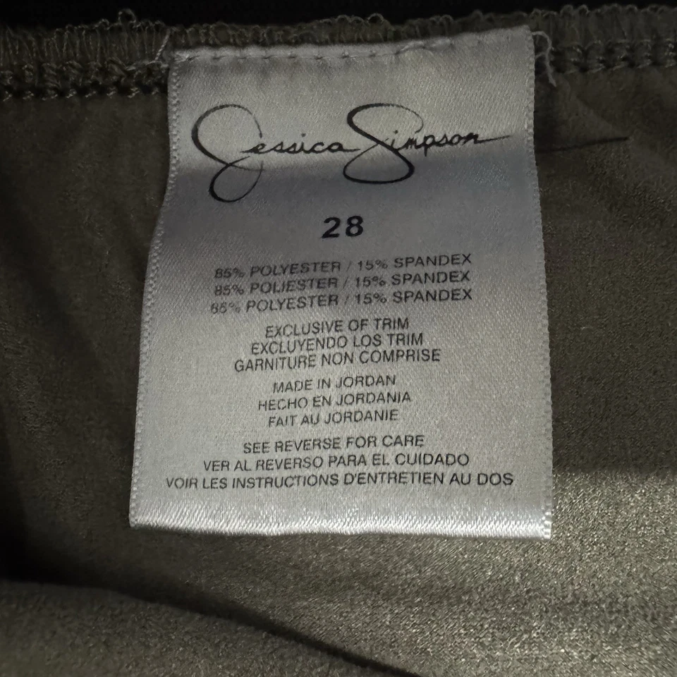 Jessica Simpson Mujeres Verde Informal Jeggings Pantalones Elásticos Ajustados Tiro Bajo Talla 28 Foto 4 de 4