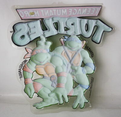VINTAGE 1990 TMNT MUTANT NINJA TURTLES LEONARDO MICHAELANGELO WALL