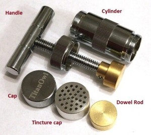 Tincture Press Small Size Handheld Press Extract Herb T Shape Brass Pre-Owned