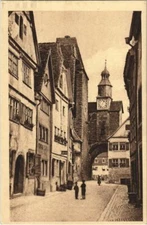 Old postcard Rothenburg - Markusturm with Hafengasse GERMANY (1075703)