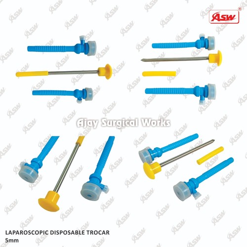 Laparoscopic SS Disposable Trocar With Cannula Plastic 5mm Surgical Instruments
