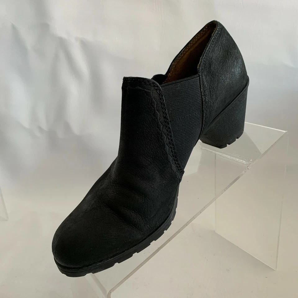 Naturalizer N5 Comfort Garrett Botines Cuero Negro Punta Redonda Zapatos Talla 8W Foto 4 de 4