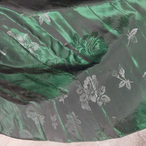 Vtg Laura Ashley Size 6 Velvet/ Taffeta Black/Green Long Dress Party Prom - Picture 5 of 13