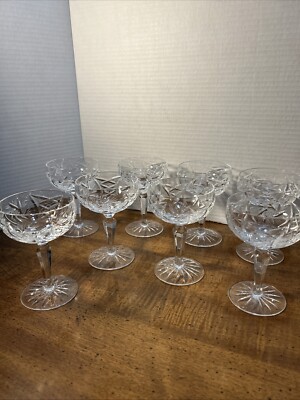 Rogaska  Boris Kidric Crystal RGS32 Star & Pinwheel Champagne Tall Sherbet