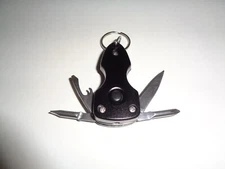 6 in 1 Keychain Pocket Multi-Tool Stainless Steel with LED Flashlight New