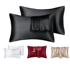 Silk Satin Pillowcase for Hair Skin Pillow Cases Set of 2 Pillow Covers