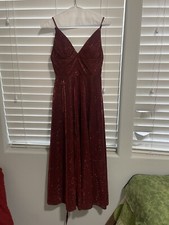 Burgundy Sparkly Ball Gown