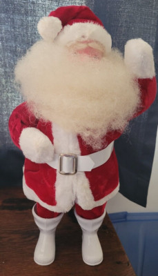 Vintage Standing Santa Clause Rosie Cheeks 13 Inches Tall Christmas Holiday Cute