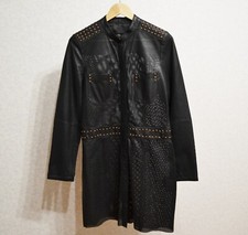 David Moore New York leather coat jacket