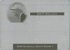 Brett Wallace 2008 Razor Rookie Printing Press Plate RC 1/1